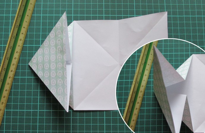 Sapito: doblez por diagonales