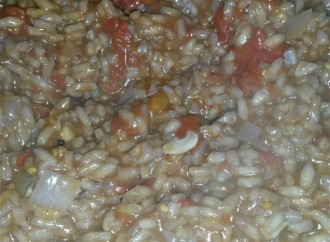 Agregamos caldo | Risotto de tomate