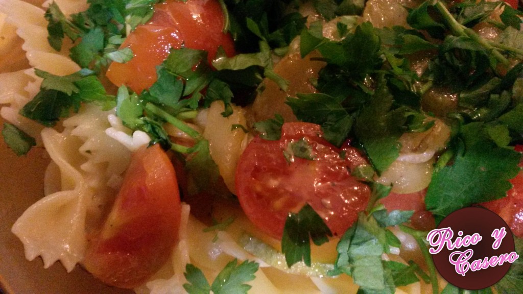 Pasta con vegetales - Rico y Casero