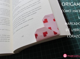 Origami: marcalibros corazón