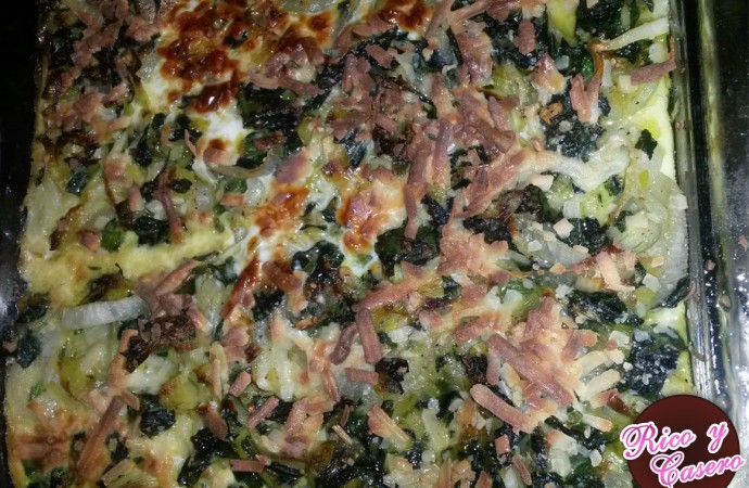 Pastel de Papa y Espinaca